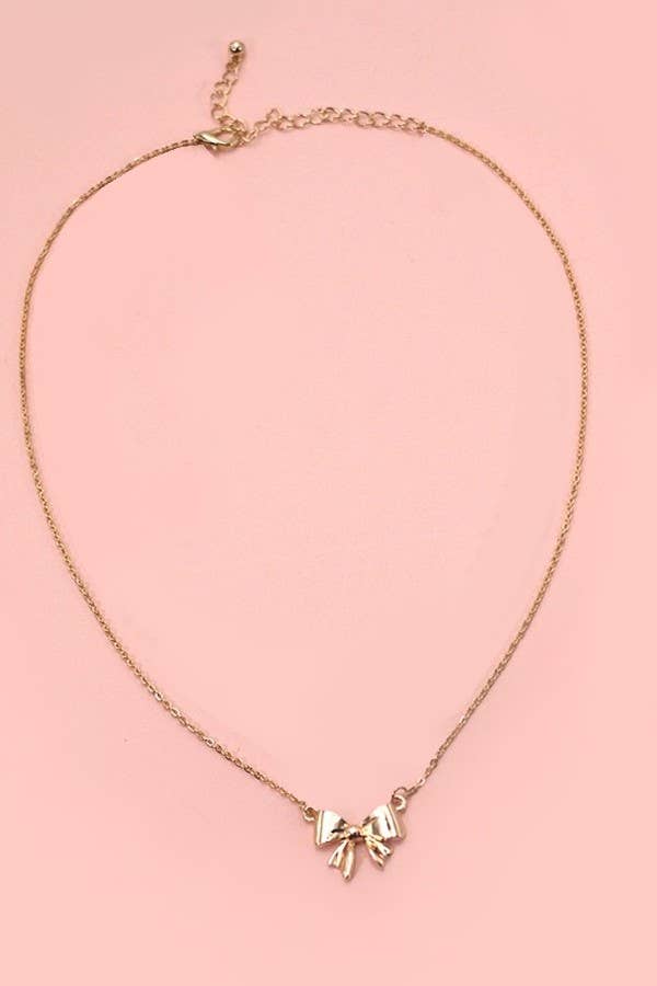 JOSSLYN by Wall to Wall - MINI BOW RIBBON NECKLACE | 80N427